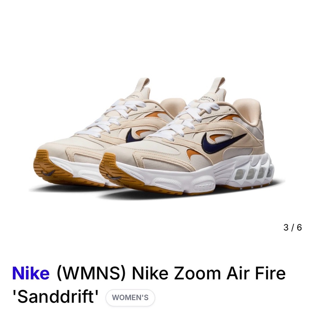 Nike Women's Sneakers in Sand/White/Navy